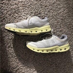 On Running Men's Gray and Yellow Shoes